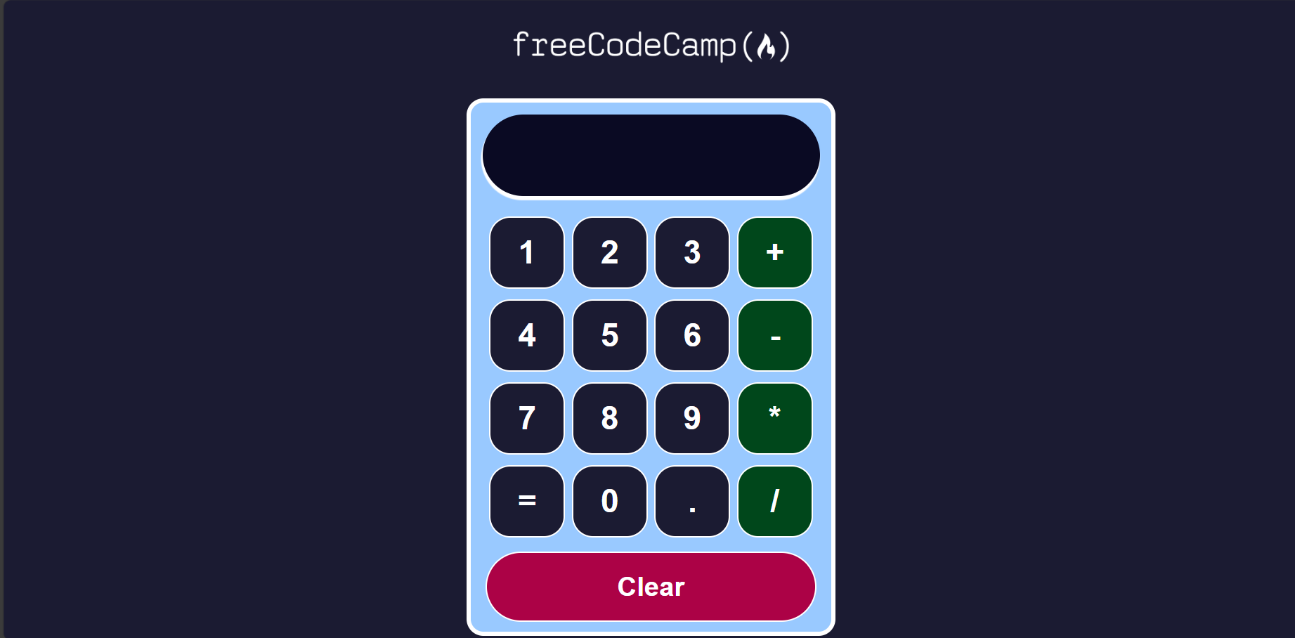 Calculator in react preview